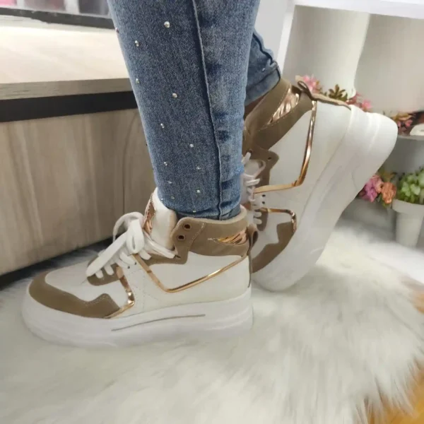 TeniBota Brillante Blanco/Café