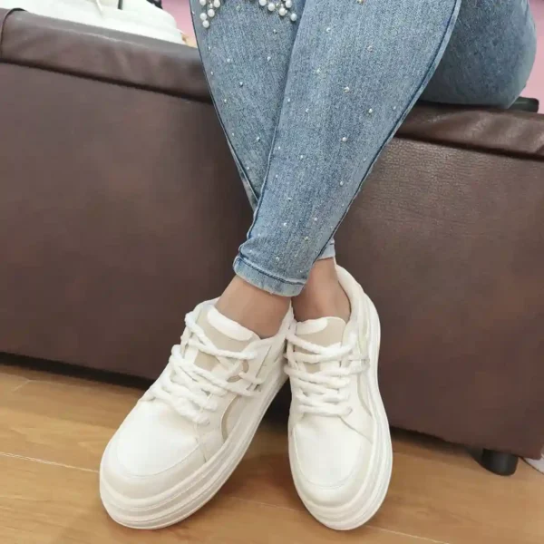 Tenis Cord Blanco/Beige