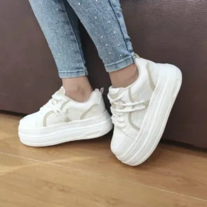 Tenis Cord Blanco/Beige