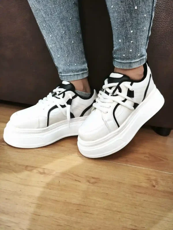 Tenis Cord Blanco/Negro