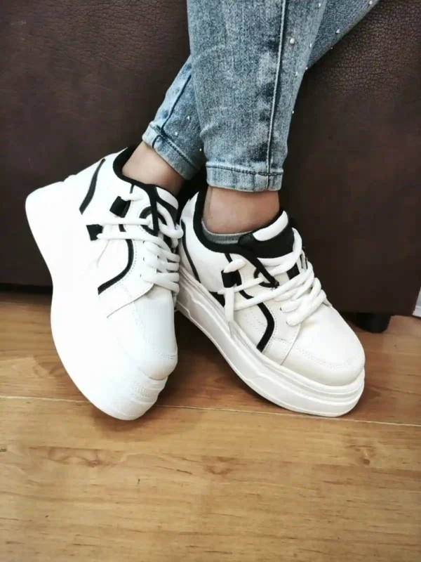 Tenis Cord Blanco/Negro