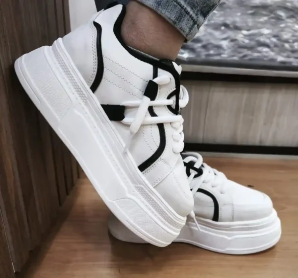 Tenis Cord Blanco/Negro